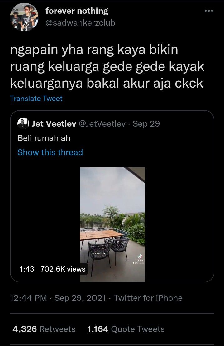 Cuitan kocak warga twitter tentang rumah orang kaya ini bikin cengar cengir